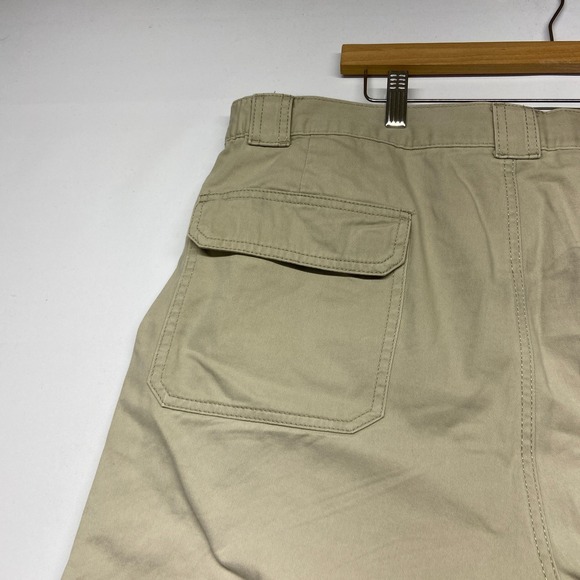 Croft & Barrow Cargo Shorts Men's 40 Beige Cotton Zipper Fly Pockets Flat Front - Picture 10 of 12